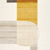 Contemporary Printed Area Non Slip Indoor Floor(Beige)