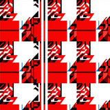 Festive Tartan with Distinctive Alternating Blocks and Accents(Red)