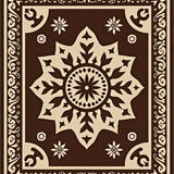 Vintage Farmhouse Distressed Medallion Heritage Knot(Brown)