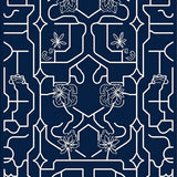 Starlit Maze Interlocking with Cosmic Motif and Twinkling Accents (Blue)