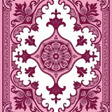 Distressed Vintage Damask Boho Style Fade Effect Design (Pink)