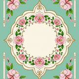 Vintage Floral Medallion with Base (Pink)