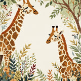 Charming Giraffe Themed Kids Area with Nature Inspired Elements(Beige)