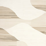 Elegant Wave Stripe Area with Cream and Beige Gradient Contemporary Flow(Beige)