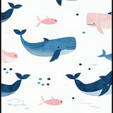 Whimsical Whale Motif(Blue)