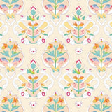 Ethereal Floral Medallion Sophisticated Delicate Craftsmanship Unique (Beige)