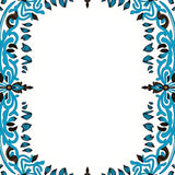 Oceanic Fleur Arabesque With Whimsical Foliage Ornaments(Blue)