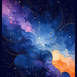 Cheerful Space Odyssey Imagery(Blue)