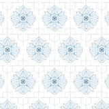 Nordic Flower Kaleidoscope with Hexagonal Snow(White)