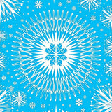 Arctic Starburst Interlocking Flake Mosaic Patterned Holiday(Blue)