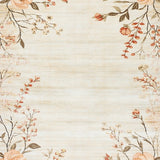Chic Vintage Area with Faded Botanical Print(Beige)