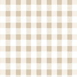 Gingham Check Vintage Welcome Rustic Charm(Beige)