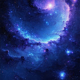 Vibrant Cosmic Nebula Aesthetic(Blue)