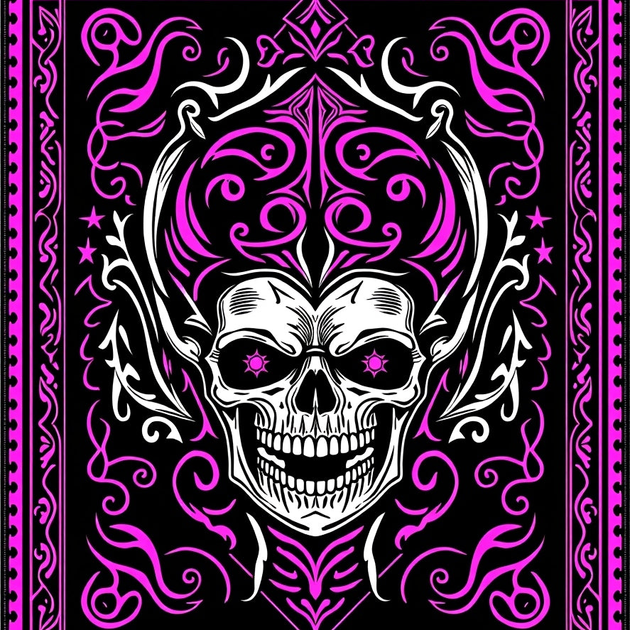 Gothic Afterlife Cranium Mystical Enchanted Ornamental Design (Pink) - ODIKA