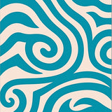 Curved Motifs With Layered Interlocking Stripes (Teal)