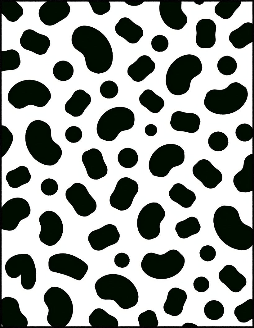 Traditional Farm Animal Hide with Authentic Spots (Black) - ODIKA