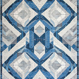Clifton Collection Modern Geometric Floor Grey Blue(Blue)