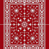 Festive Snowflake Winter Wonderland Decorative Floor Covering(Red)