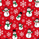 Snowman Patchwork Joyful Holiday with Nordic Motif Accents(Red)