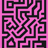 Elegant Interlocking Maze Inspired Unique Floor Covering (Pink)
