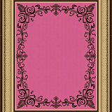 Classic Rococo Inspired Flourish with Ornamental Vine Overlay(Pink)