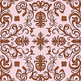 Scroll Damask Floor (Brown) - ODIKA