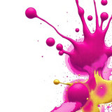 Modern Luxe Ink Splash with Metallic Ripple (Pink) - ODIKA