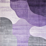 Abstract Purple Grey Rug for Living Room(Purple)
