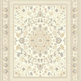 Beige Indoor Elegant Geometric Medallion(Beige)