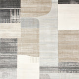 Abstract Bohemian Area Non Slip Ultra Entry(Beige)