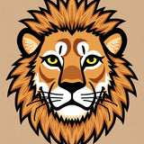 Noble Feline Facial Expression Decorative Accent(Brown)