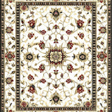 Vintage Floral Motif Easy Care Beige and Cream(Beige)