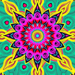 Boho Sunburst Array with Radiant Arched Petals and Elegant Mosaic Detailing (Pink) - ODIKA