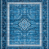 Elegant Bow Charm Blue Themed Decorative Mat with Stylish Knot Design(Blue)