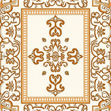 Traditional Ornate Scrollwork Symmetrical(Brown)