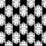 Modern Checkerboard with Art Touches (Black) - ODIKA