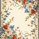Blossom Cascade with Artistic Petal Swirls and Dynamic Modern Floral(Beige)