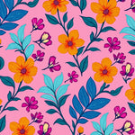 of Floral Design with Rainforest Motifs (Pink) - ODIKA