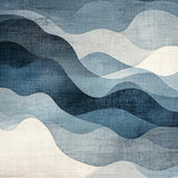Abstract Art Grey & Blue Watercolor Inspired Design(Blue)