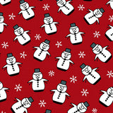 Festive Snowman Area with Holiday Motifs(Red)