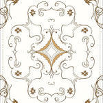 Scrollwork Botanical Ornate Luxury Aristocratic Embellishment (Beige) - ODIKA