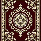 Classic Medallion Scrollwork Design with Filigree Motifs(Brown)