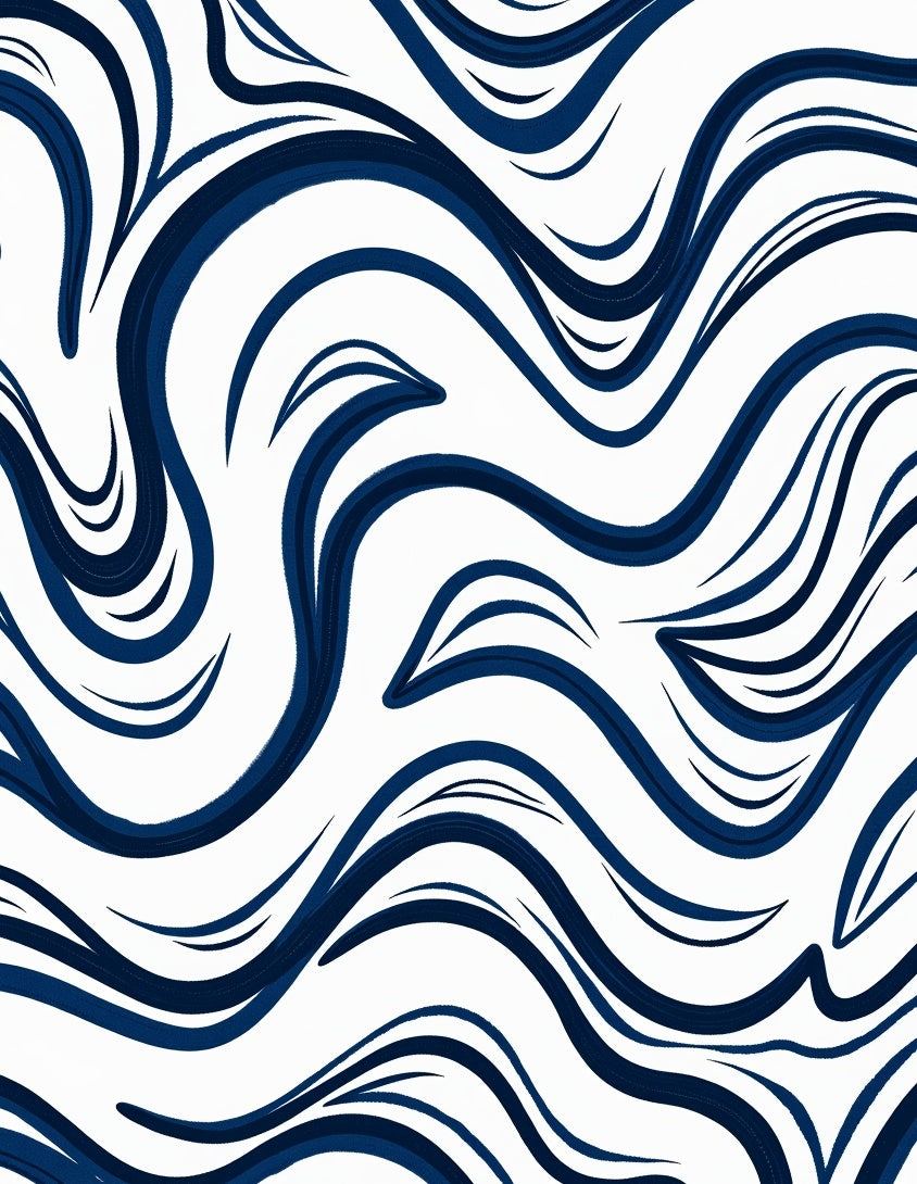 Nautical Wave Ripple Tie Dye Textured Design (Blue) - ODIKA