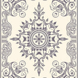 Abstract Boho Medallion and Scrollwork Design(Beige)