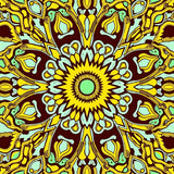 Zesty Symmetrical Floral Motif Traditional Artisan(Yellow)