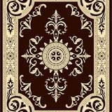Artisan Medallion Scrollwork with Ornate Baroque Flourish (Brown)