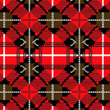 Jolly Tartan Checkered Entryway Greeting Seasonal Doorstep Accessory(Red)