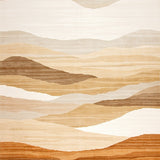 Desert Inspired Striped Dune Beige Area(Beige)