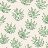 Petal Outline Floor Accent with Botanical Inspired Contours (Green) - ODIKA