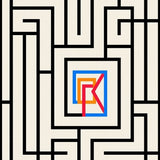 Minimalist Abstract Maze Concept(Black)